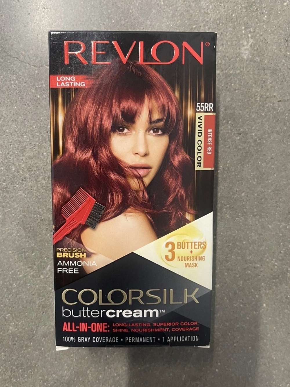 REVLON Buttercream Colorsilk Intense Red 55RR Ammonia Free Permanent Hair Color